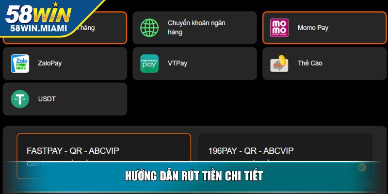 Hướng dẫn rút tiền chi tiết